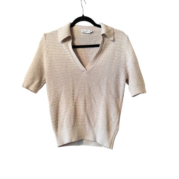 The Reset Sweaters - The Reset R Lable loose weave sweater w/collar XS Cotton/linen blend